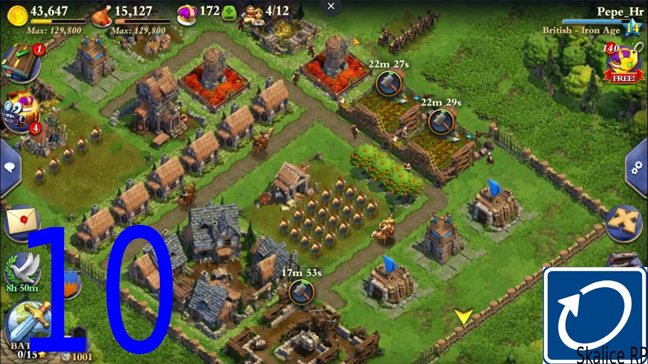 DomiNations Part 10   Postup v bojích a vylepšování města