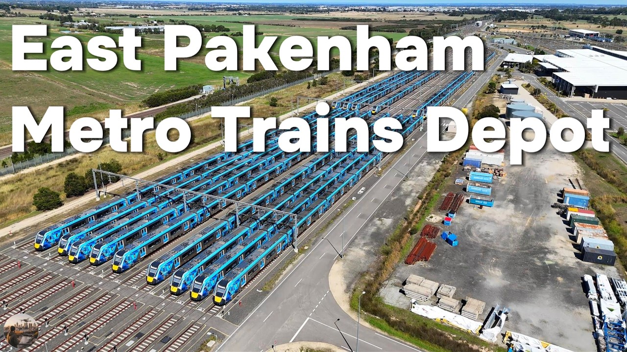 East Pakenham Metro Trains Maintenance Facility from the air, East Pakenham, Victoria, Australia