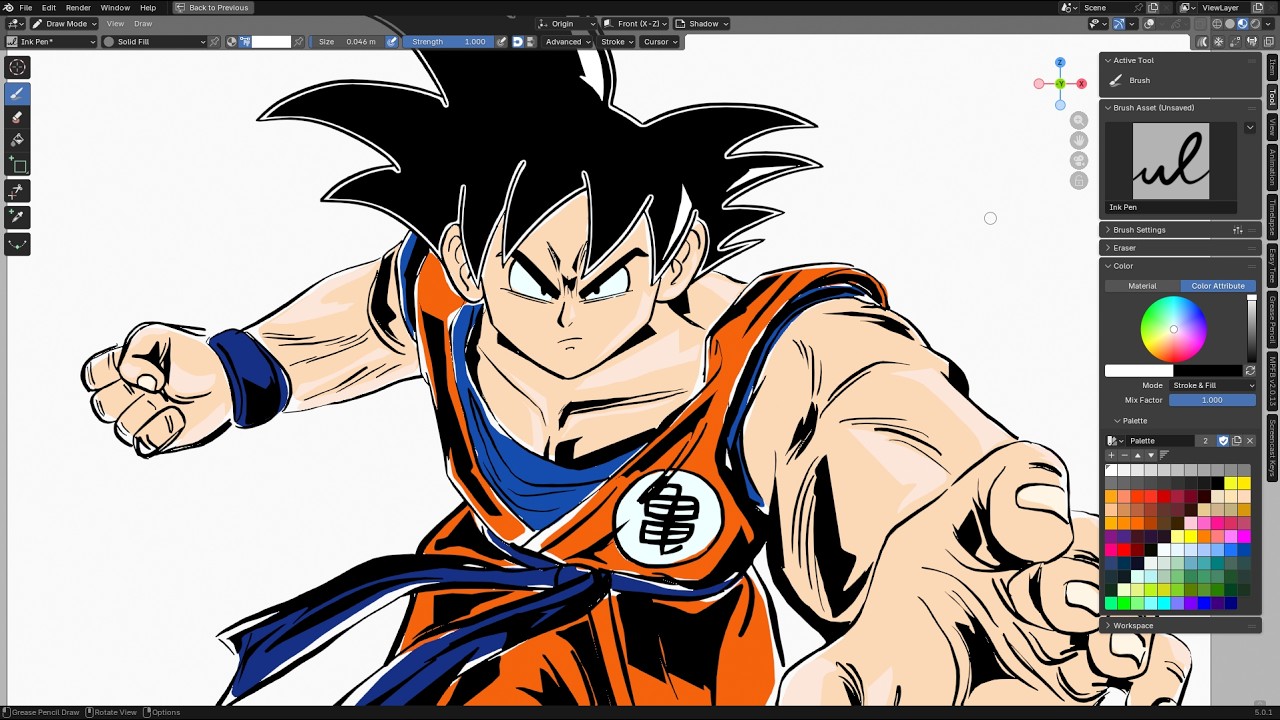 How to Draw Goku from Dragon Ball Z in Live Stream 02 (2026-02-21) #drawing #live #art