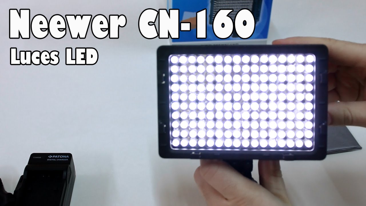 Neewer CN 160 LED Light Review - LED para cámara réflex (Español) | SIO
