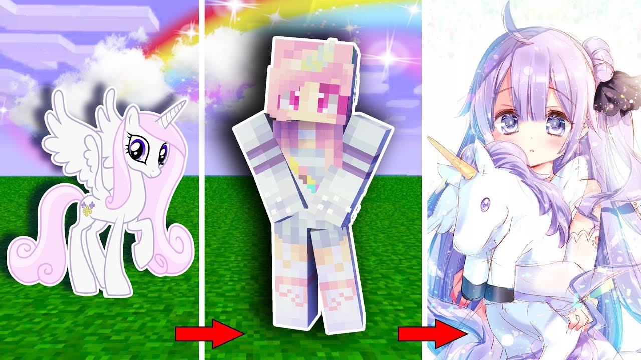 🌈🦄КАК МЕНЯЛАСЬ ДЕВУШКА ЕДИНОРОГ МОБ И ЕЁ ЖИЗНЕННЫЙ ЦИКЛ МАЙНКРАФТ АНИМАЦИЯ
