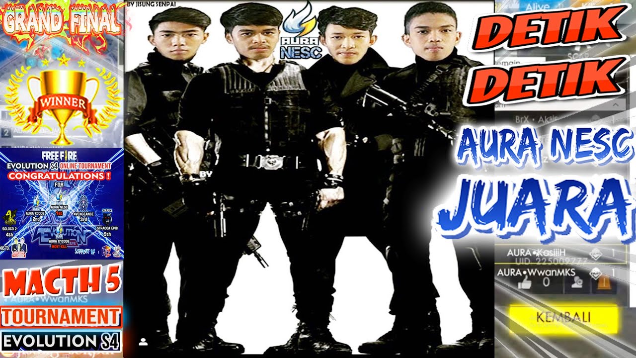 GRAND FINAL TOURNAMENT  EVOLUTION  MATCH 5 # DETIK DETIK EPIC COMEBACK AURA NESC JUARA !!