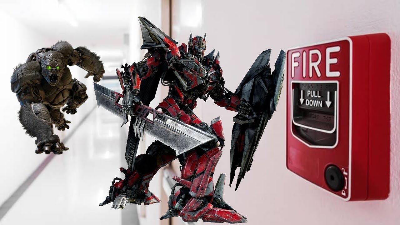 Sentinel Prime pulls the fire alarm/Grounded