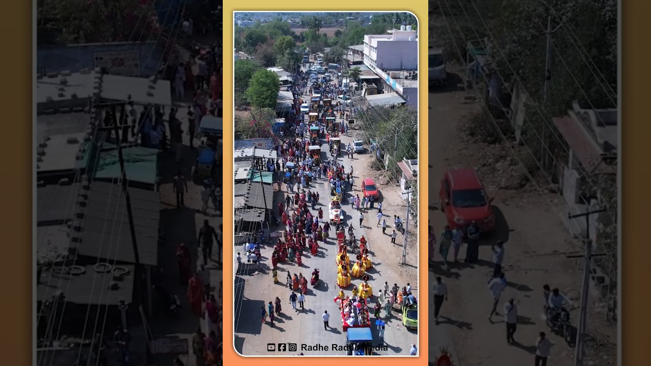 The grand Pothi Yatra of Shrimad Bhagwat Sapta Gyan Yajna at the entrance of Gadhshisha (Mandavi-Kutch).