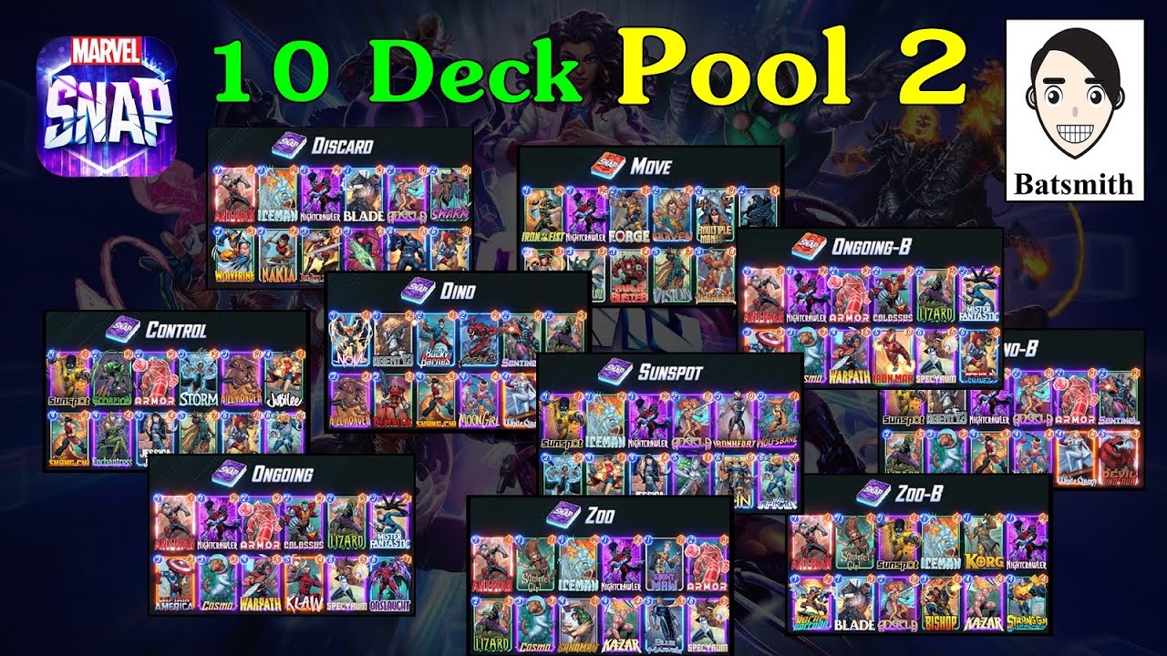 แนะนำ 10 Deck Pool2 Marvel Snap