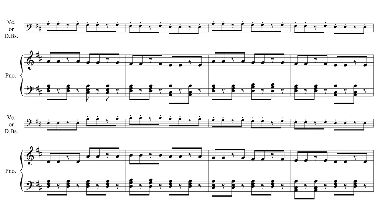 Twinkle, Little Star: Theme & 4 Variations | Piano Accompaniment (𝅘𝅥= 110) | Suzuki Cello/Bass Book 1