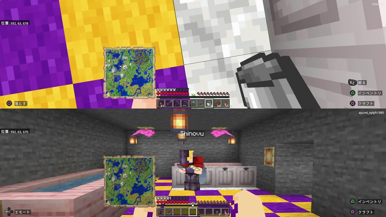 さなとシノヴのマインクラフト配信　その187