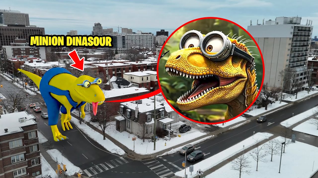 Drone Catches MINION.EXE DINOSAUR EATER IN REAL LIFE! (INFECTED DINOSAUR)