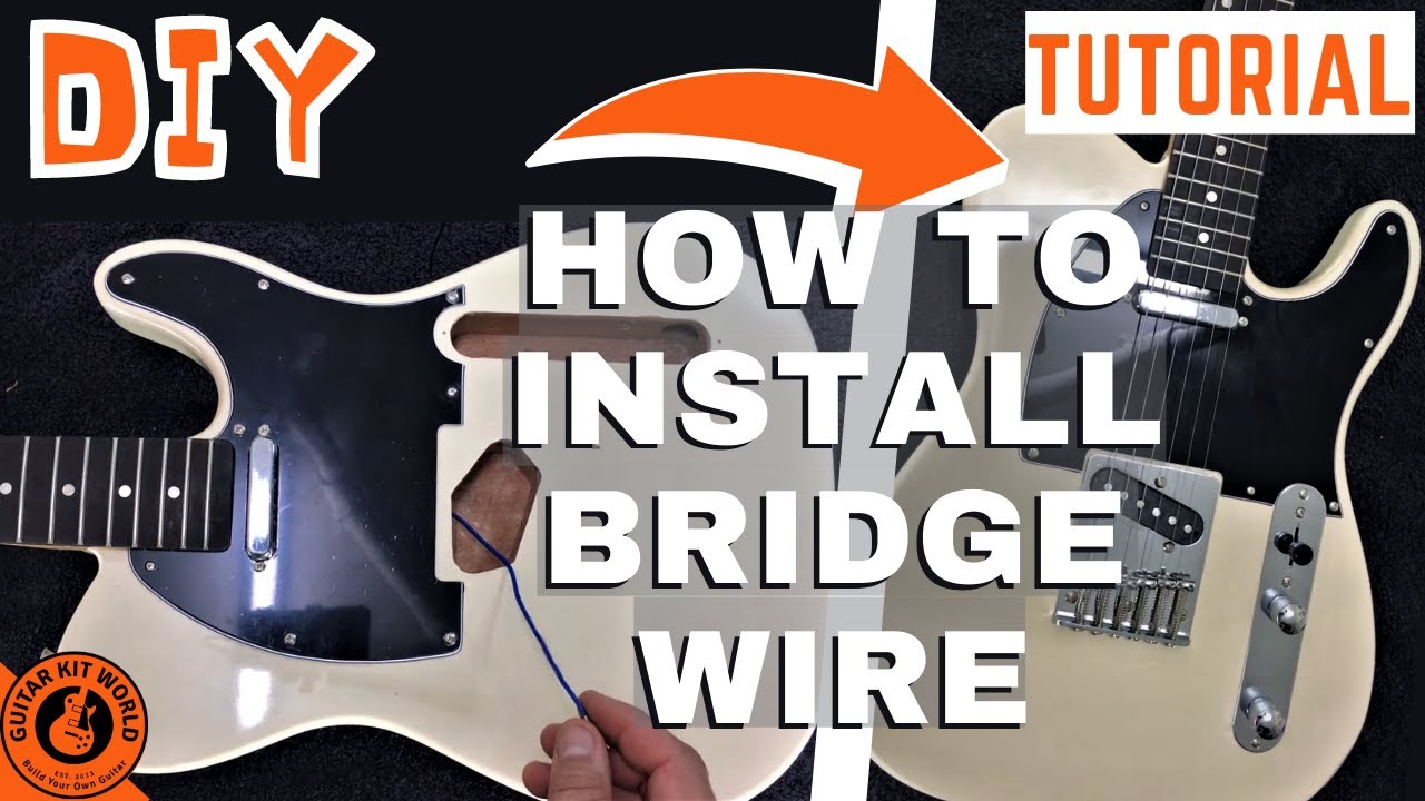 How to Install a TE-style Bridge and Ground Wire Step by Step | TE Guitar Kit Assembly