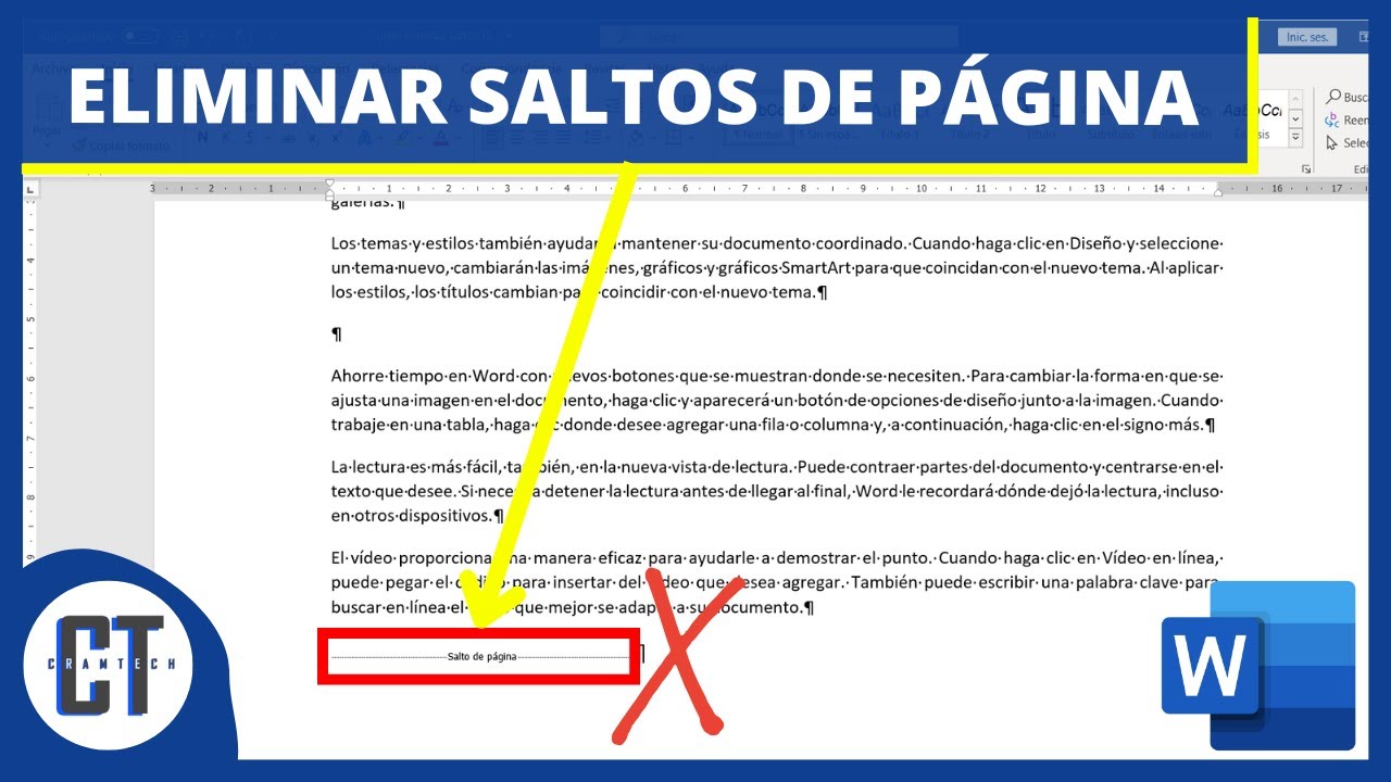 ELIMINAR SALTOS DE PÁGINA en WORD