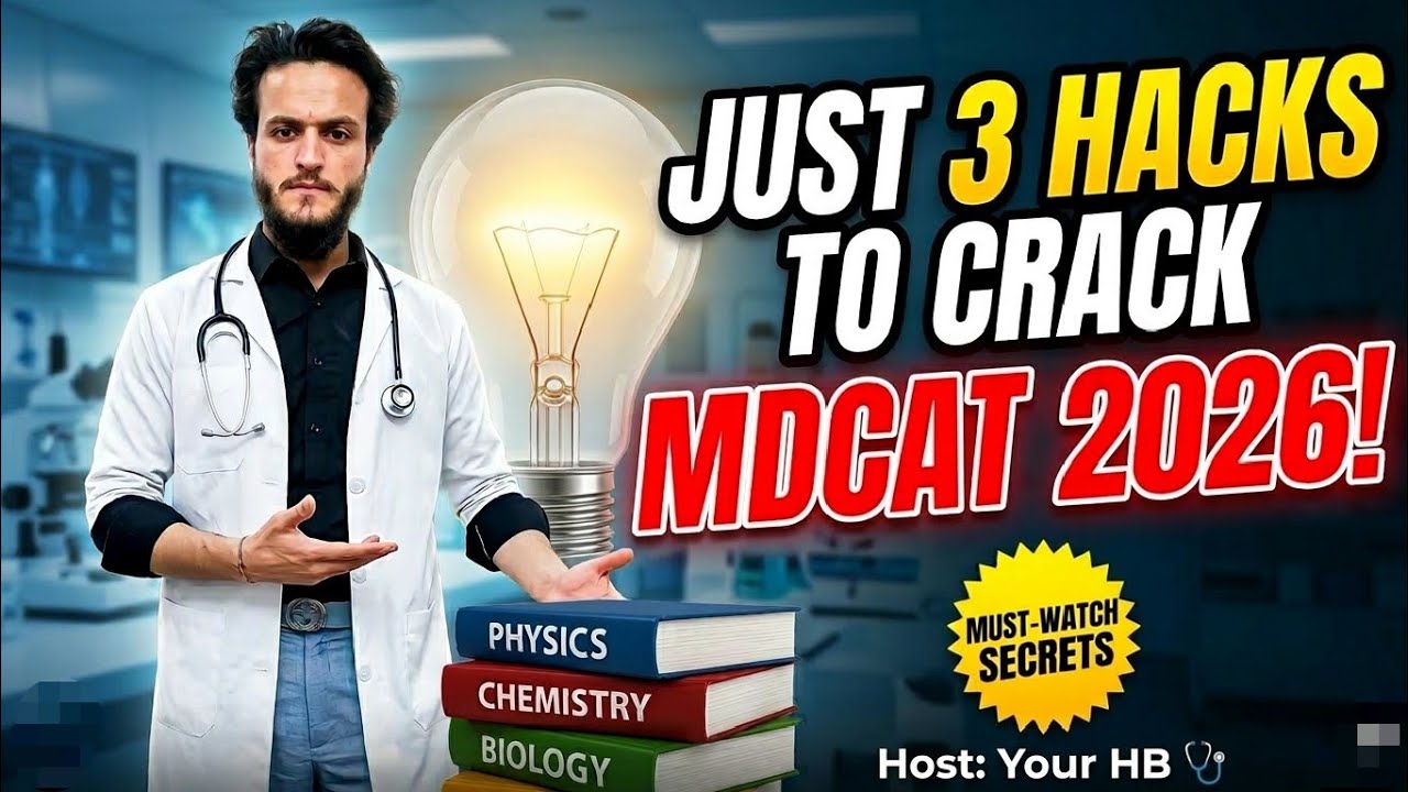 THREE HACKS TO CRACK MDCAT | NUMS | MEDICAL | KMU | #mdcat #numsmdcat #viralvideo #medical #shorts 
