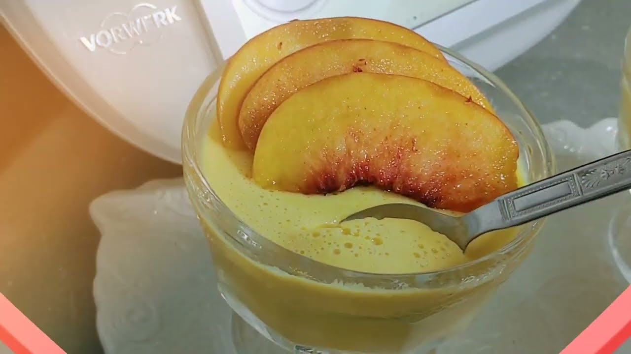 #sobremesa_de_pêssego, fácil e rápido 😍 postre de durazno melocoton facilito