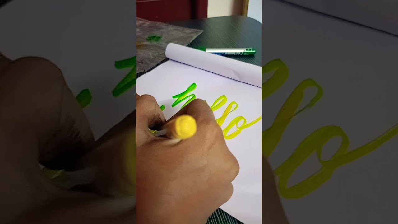 How to blend colours ,dark and light #calligraphy #brushpencalligraphy