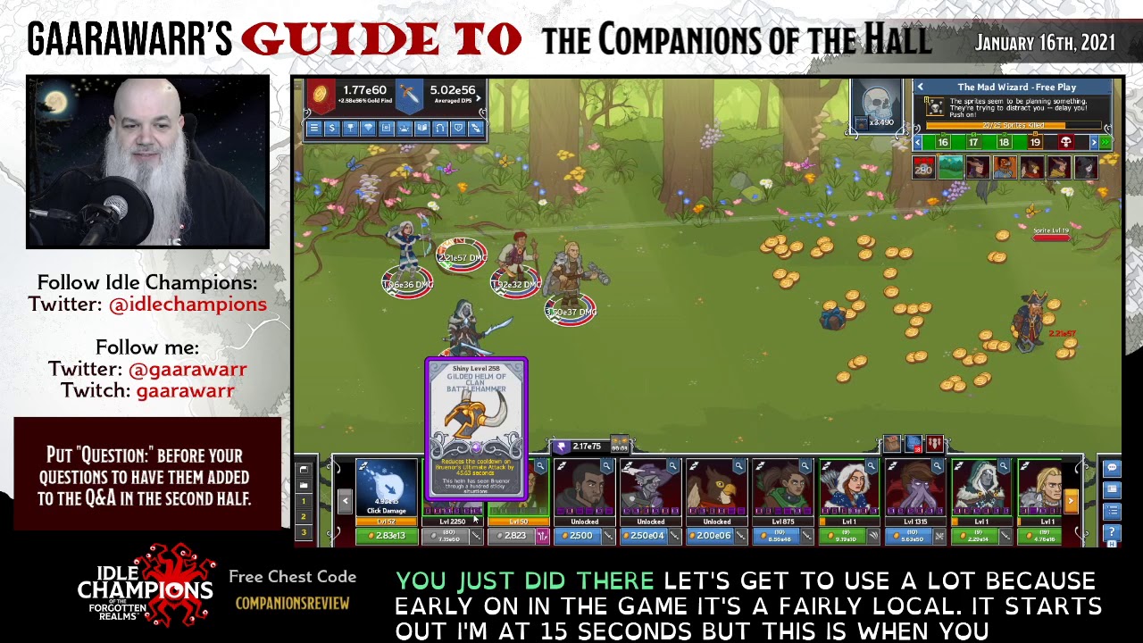 Gaarawarr's Guide to the Companions of the Hall | Idle Champions | D&D