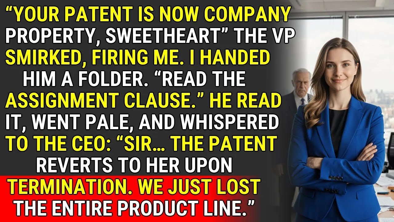 VP Smirked When He Fired Me—Then I Used a Hidden Clause to Reclaim My Patent.