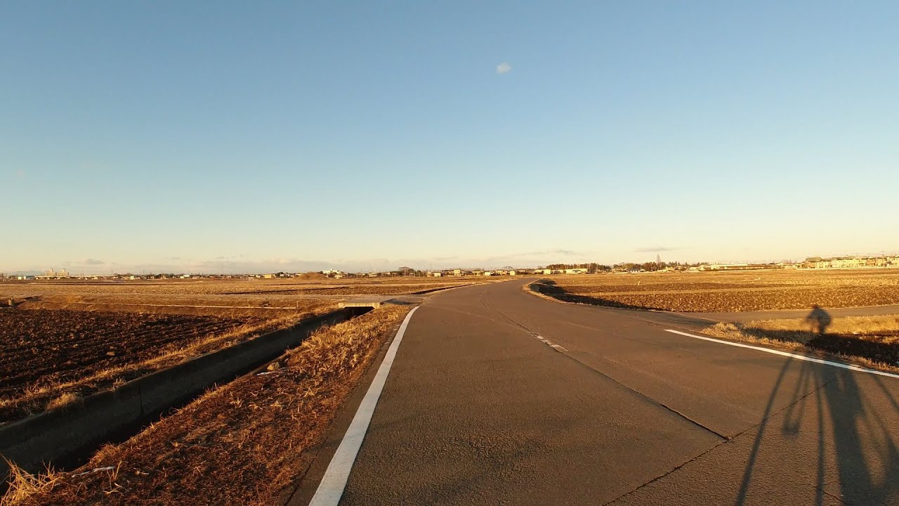 Bike Touring Japan Cycling Japanese countryside After the snow Warm sunset（自転車で南古谷久下戸畑　雪の後　暖かい日没）