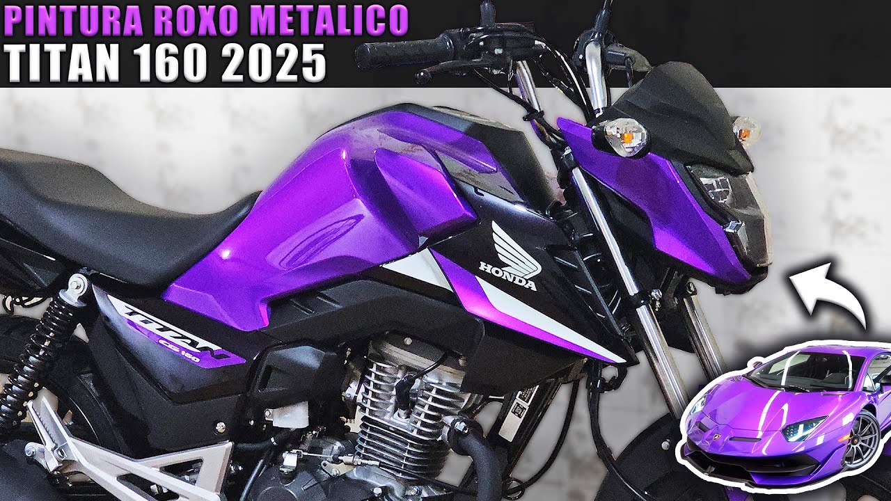 Pintura TITAN 160 2025 Roxa da LAMBORGHINI  - Faixas na Tinta