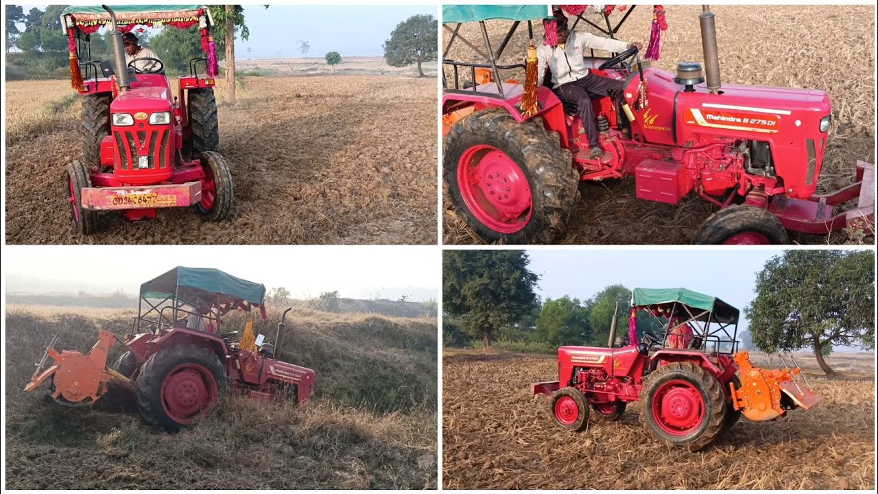 Mahindra 275 DI Tractor Se Khet Taiyari 🔥 Rotavator Farming | Powerful Tractor Work