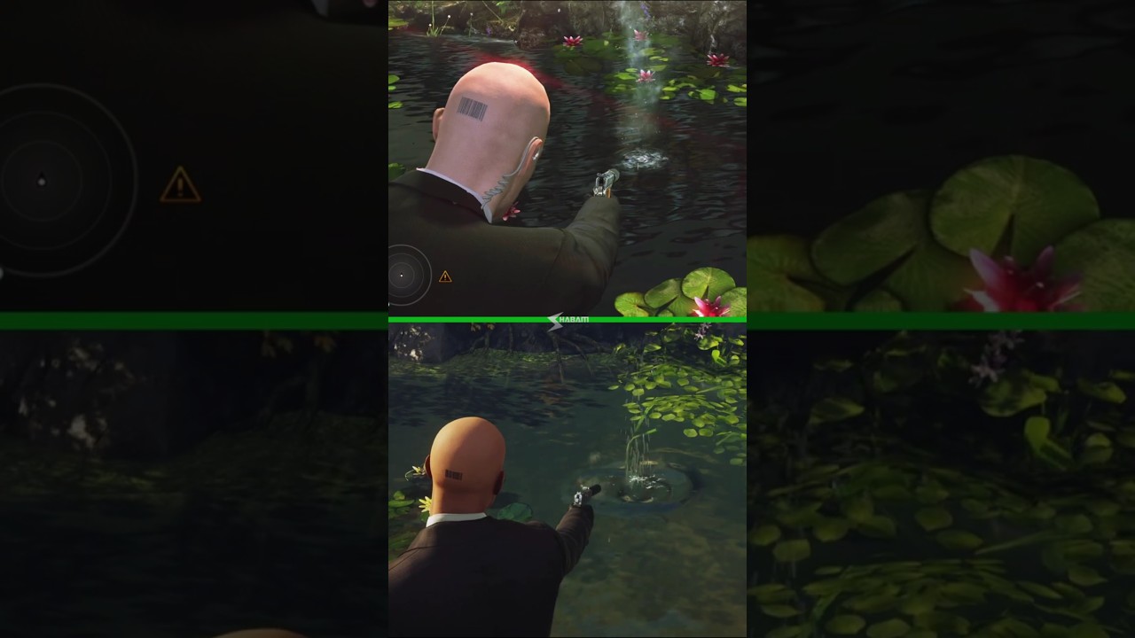 SHOOTING IN WATER COMPARISON (HITMAN ABSOLUTION VS HITMAN WORLD OF ASSASSINATION)