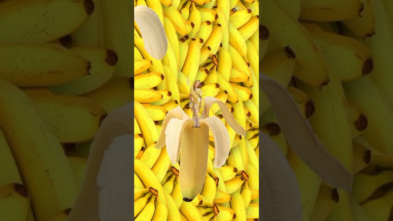 Cute girl in a million bananas #shorts #viral #cute #girl #trending #youtubeshorts #fruits #bananas