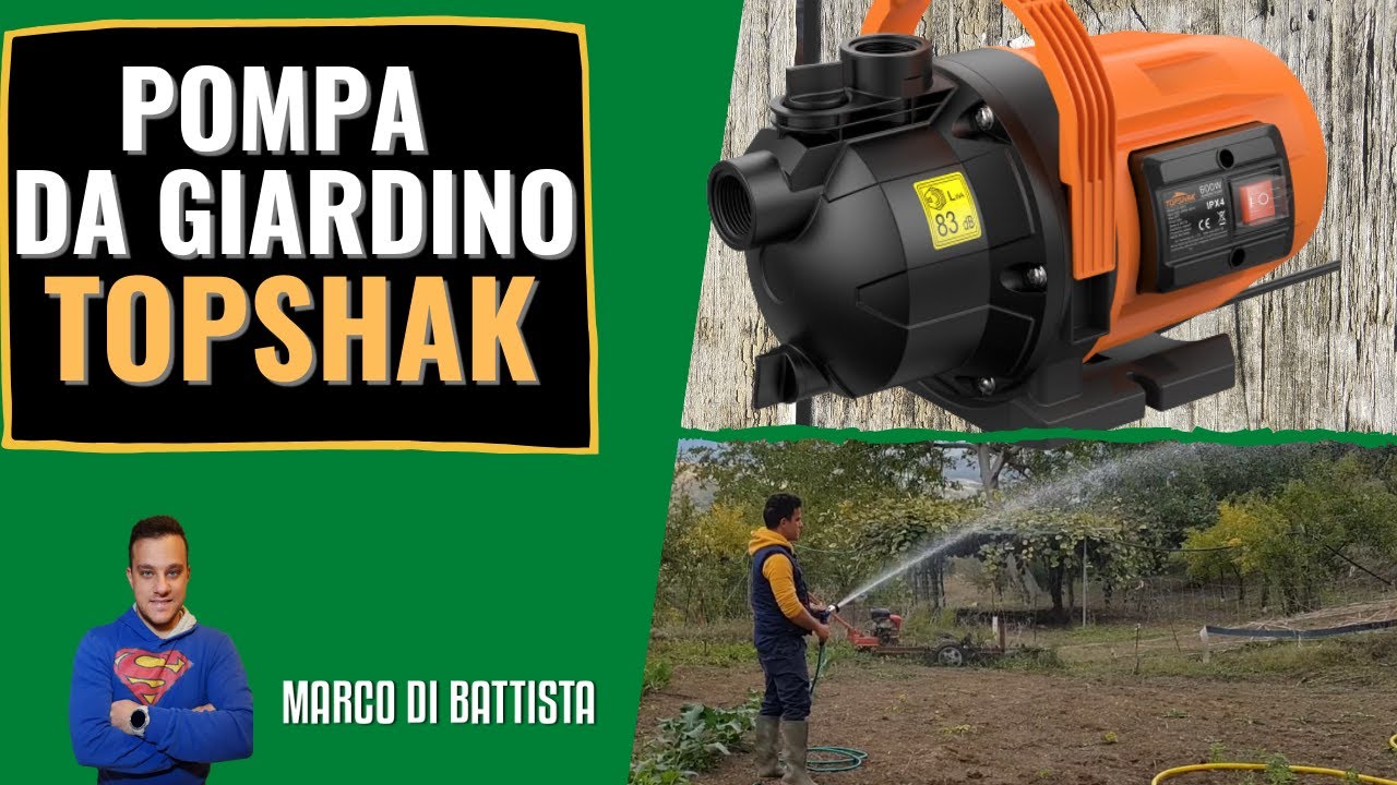 Pompa da giardino TOPSHAK TS-WP2 3200L/h 600W Pompa dell'acqua autoadescante. RECENSIONE