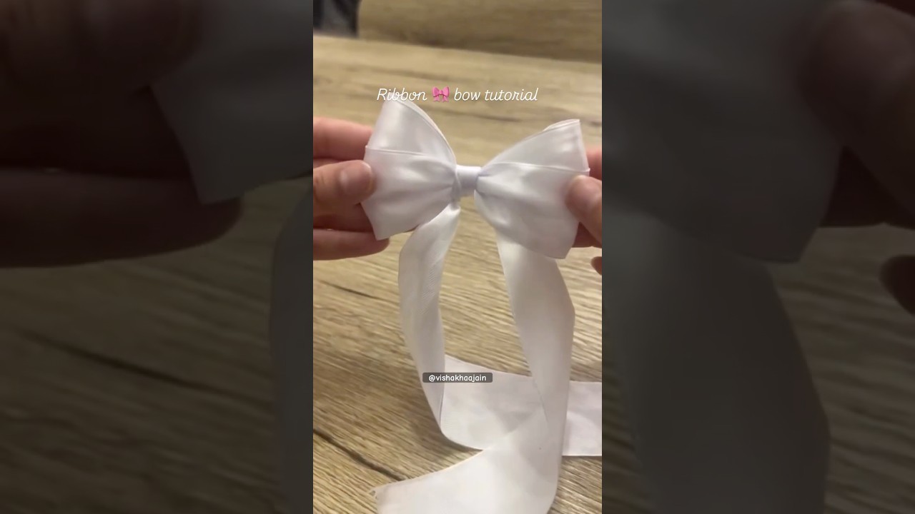 Double Bow making tutorial 🎀✨ #bow #ribbon #diy #craft #hack