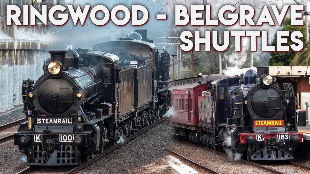 Mainline Steam Locomotives Running Tender-to-Tender! (Steamrail's Ringwood Shuttles) | K183, K100