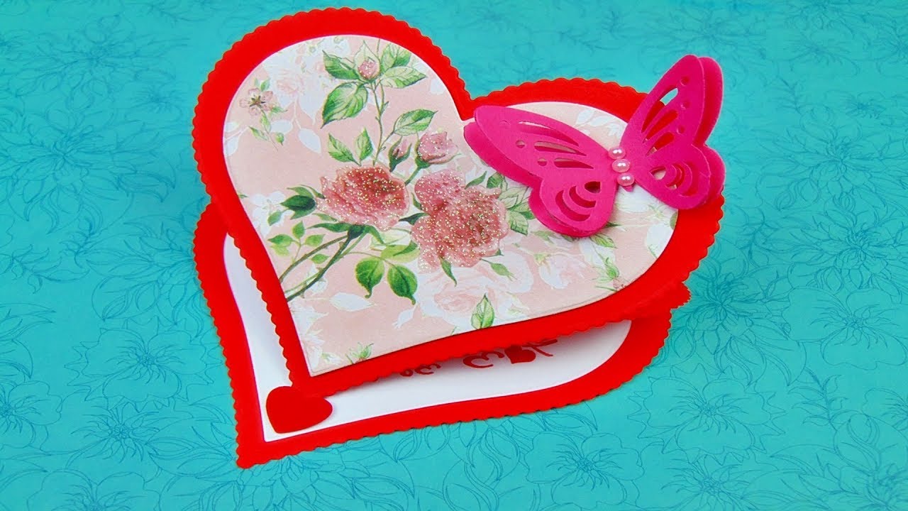 Basteln: Pop up Karte mit Herz / DIY / Basteln mit Papier / Bastelideen