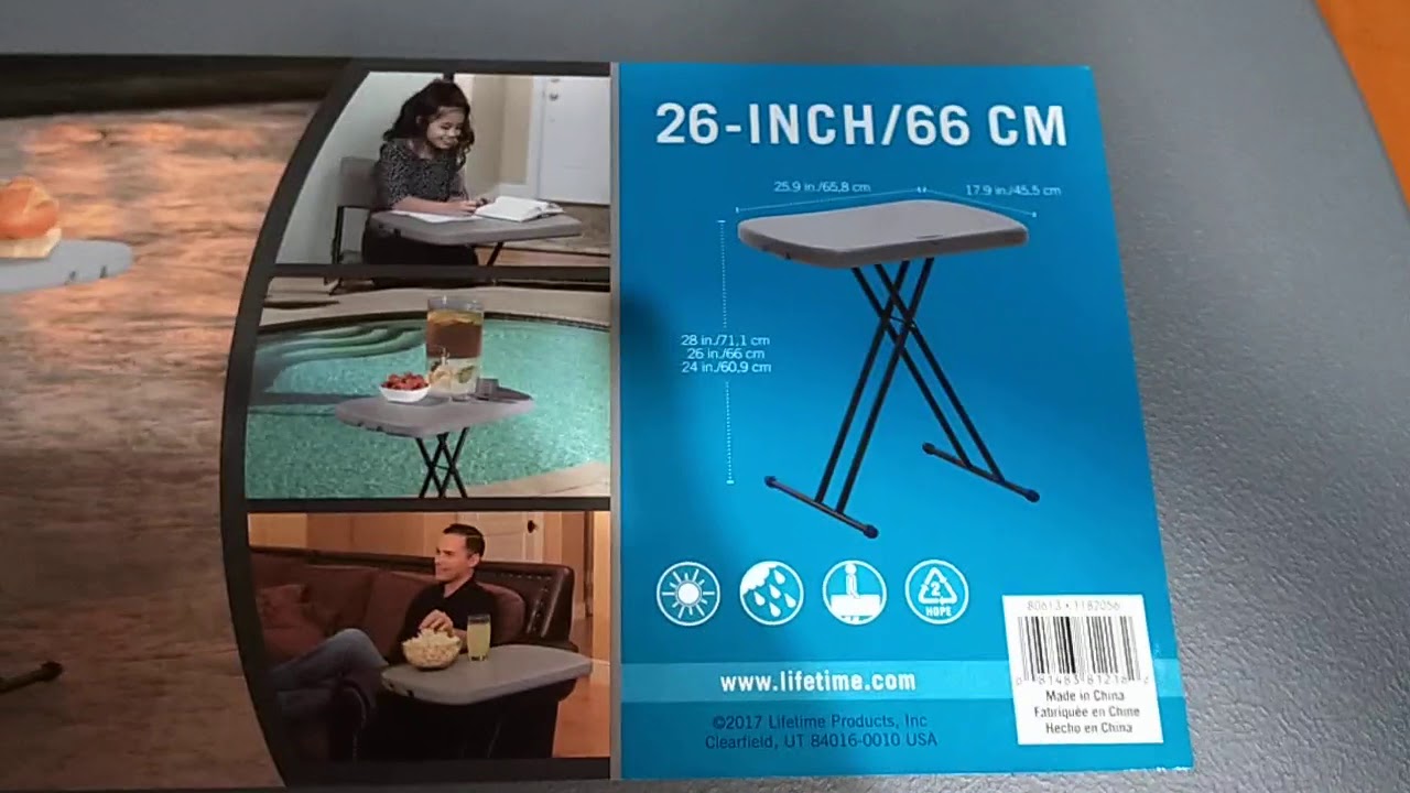 Unboxing of lifetime folding table