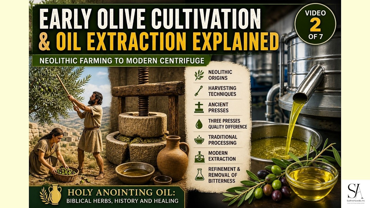 Early Olive Cultivation & Oil Extraction Explained | Neolithic Farming to Modern Centrifuge