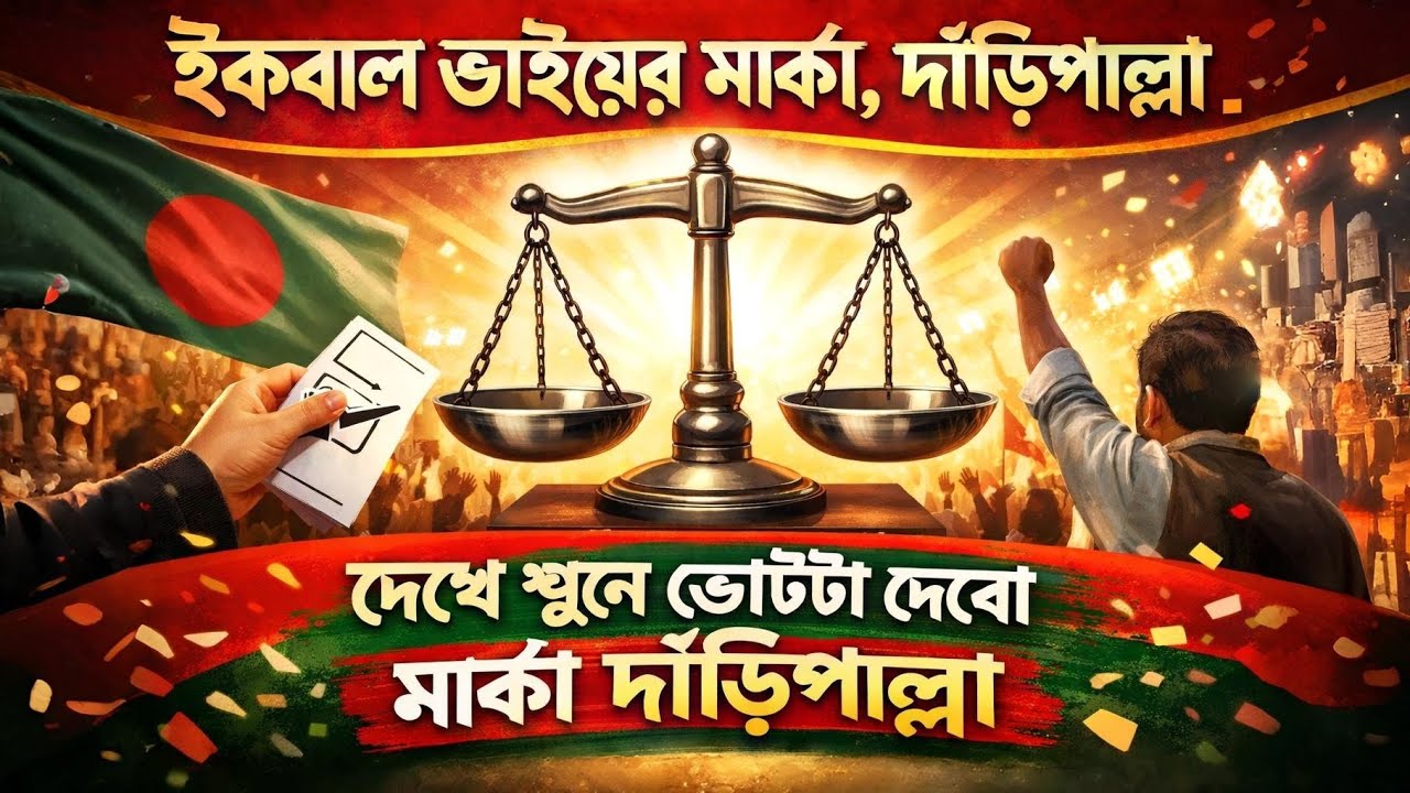 দেখে শুনে ভোটটা দেবো মার্কা দাঁড়িপাল্লা⚖️ নির্বাচনী গান⚖️ পাবনা ৫ আসন⚖️ প্রিন্সিপাল ইকবাল হুসাইন⚖️