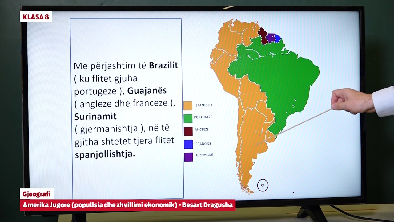e Mesimi Klasa 8 - 8755 Gjeografi - Amerika Jugore popullsia dhe zhvillimi ekonomik
