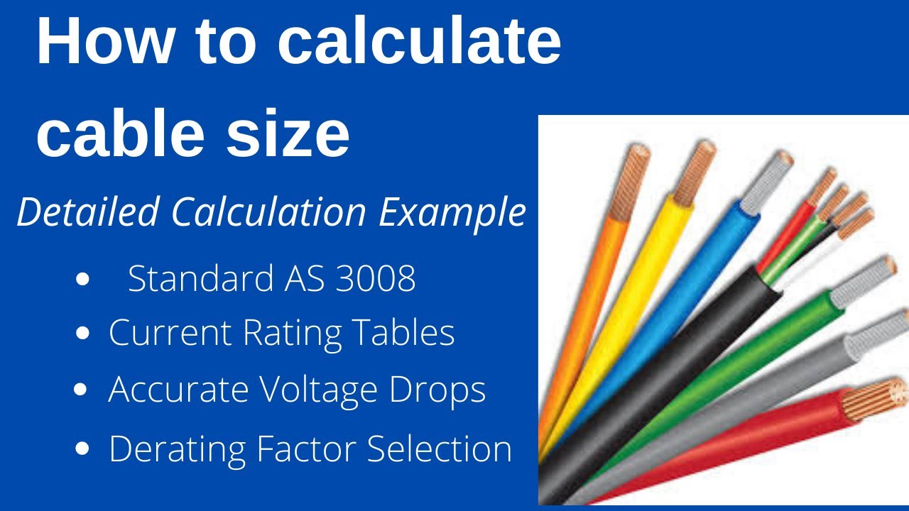 How to Calculate Cable Size by Hand and using Software || Based on Voltage Drop and Current Rating