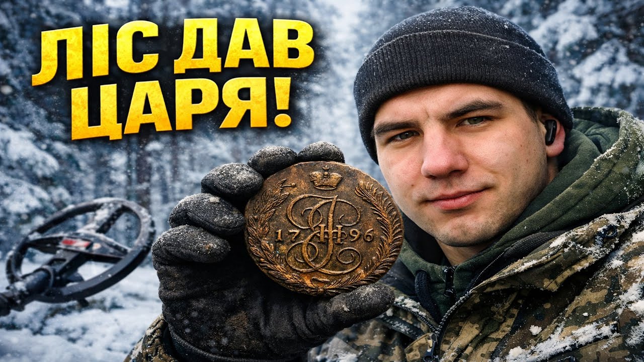 Дві однакові царські монети в лісі! 5 копійок Катерини