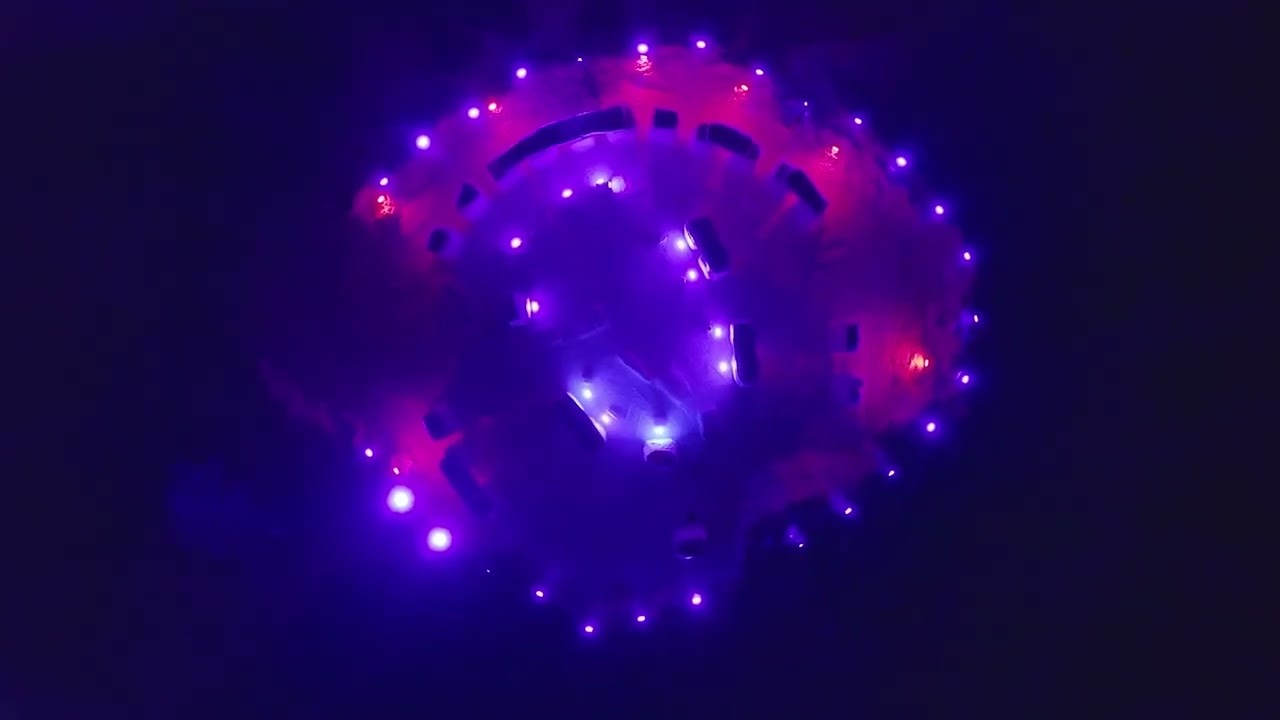 Snowhenge by international lighting artist Kari Kola