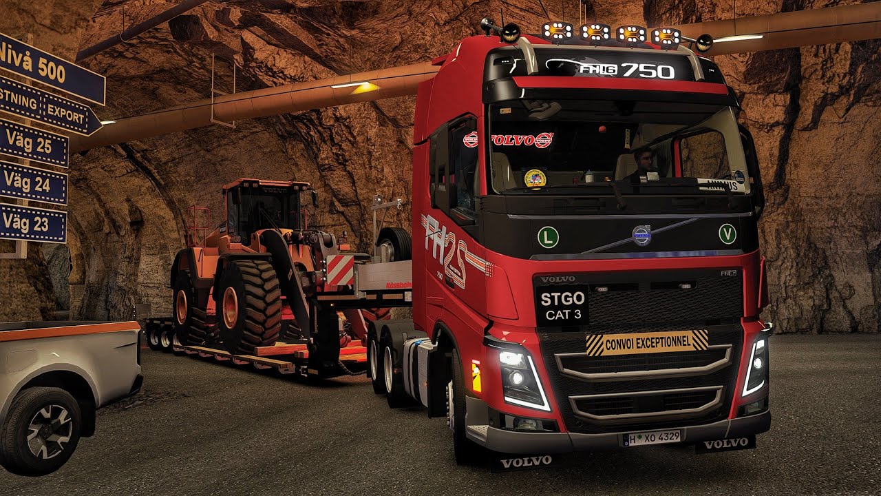 Transporting 35t Wheel Loader Through Sweden - Nordic Horizons | #ets2 1.57