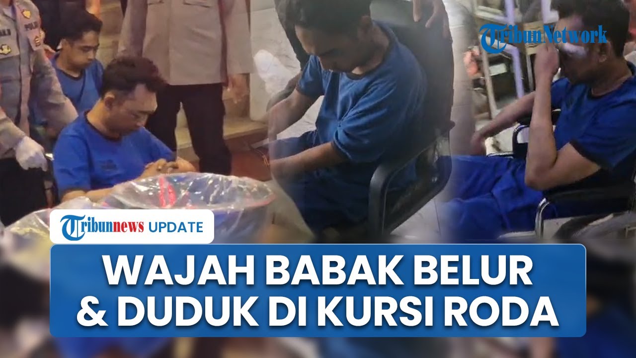 Penampakan Terbaru 2 Tersangka Pembunuhan Indramayu, Muka Babak Belur dan Duduk di Kursi Roda