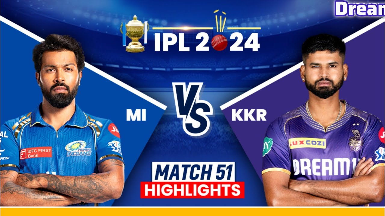 KKR vs MI TaTa Ipl Match Highlighte 2024 || Ipl T20 2025 English Highlights