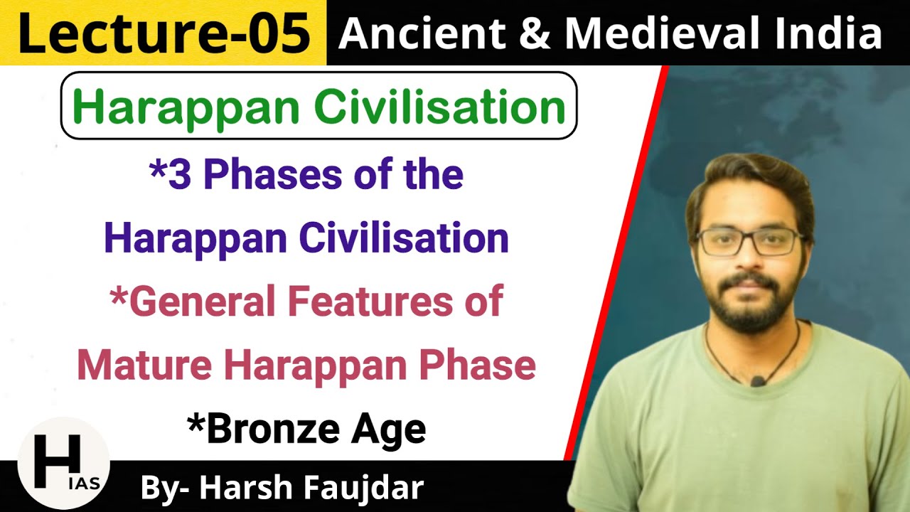 M5: Harappan Civilisation (IVC) - 3 Phases & General Features | Ancient & Medieval India for UPSC