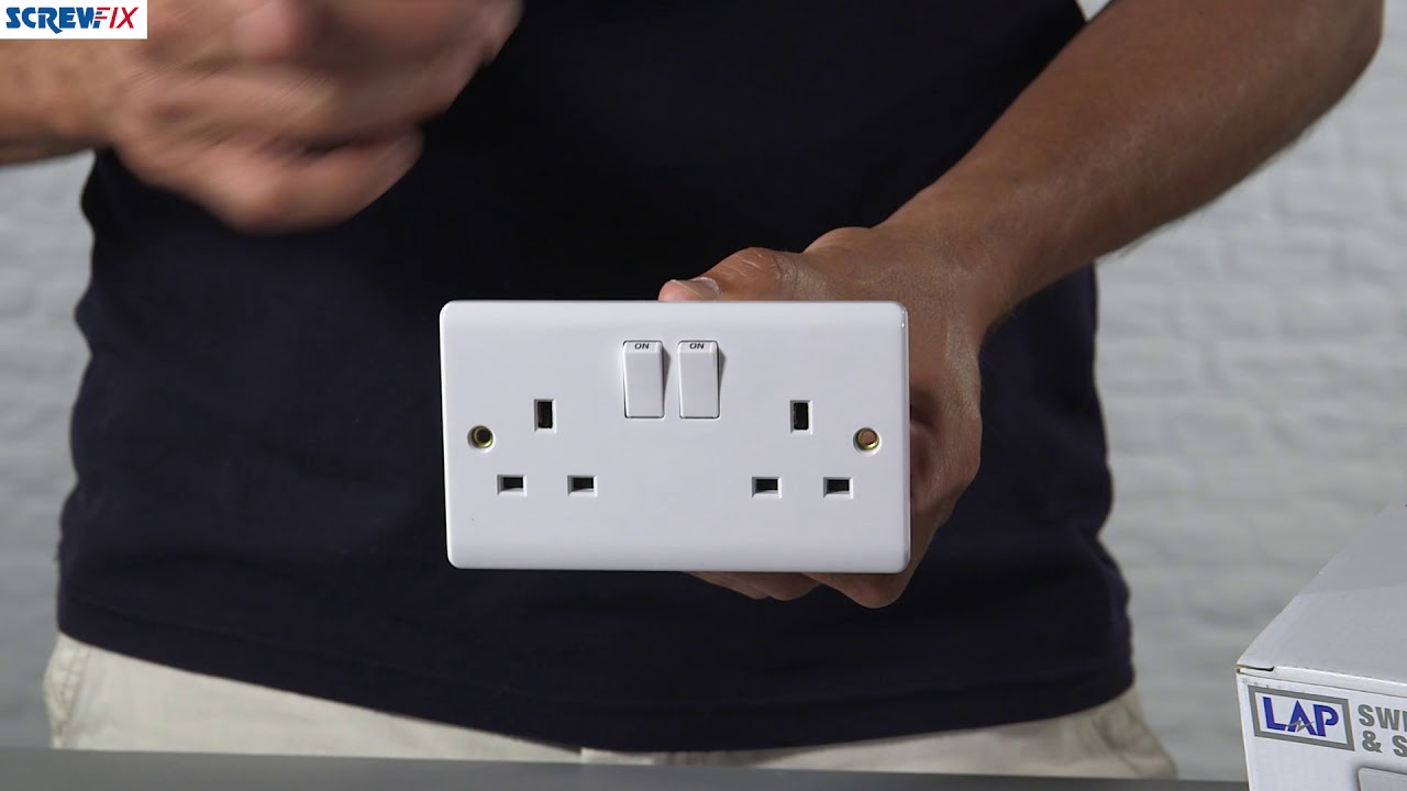 LAP 2-G 13A DP Switched Plug Socket White 5 Pack | Screwfix