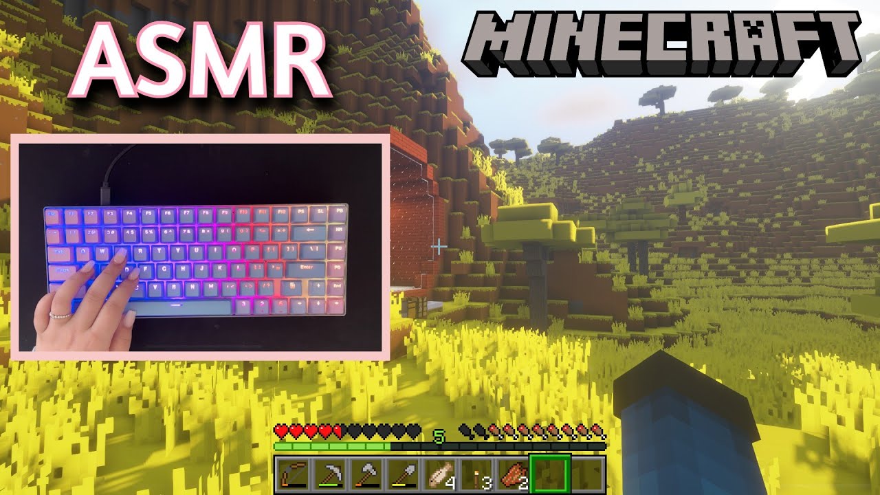 ASMR Gaming | MINECRAFT SURVIVAL EP2 | Whispering + Handcam Keyboard Sounds 😴