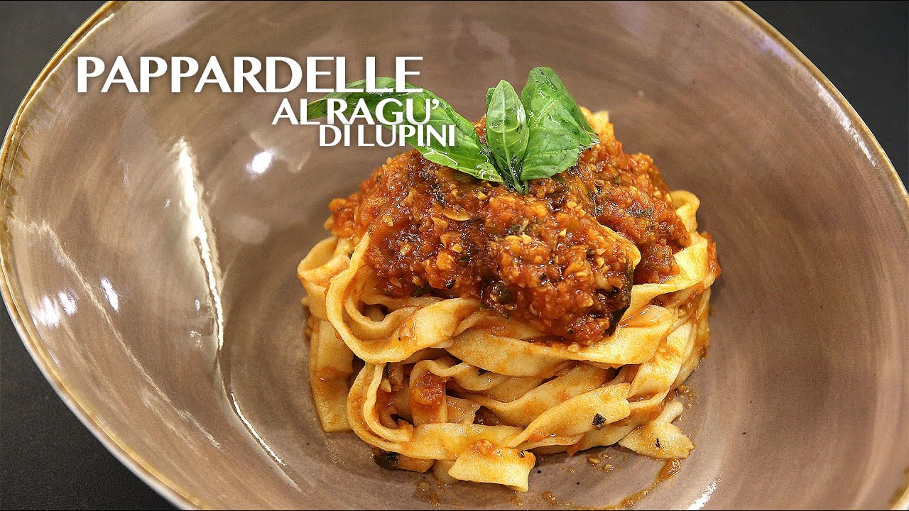 Pappardelle al Ragù di Lupini - vegan chef Davide Leo