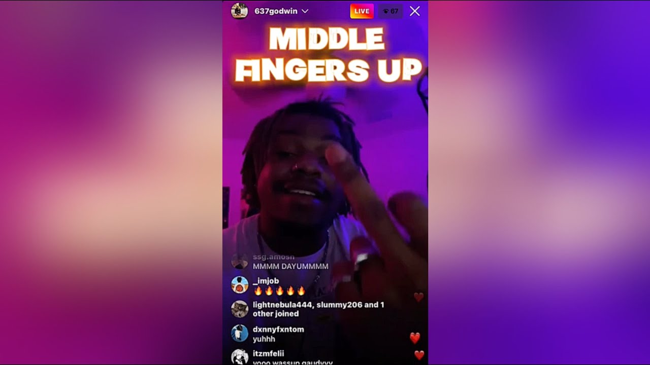 2gaudy (637godwin) - Middle Fingers Up (Unreleased Song) (IG Live)