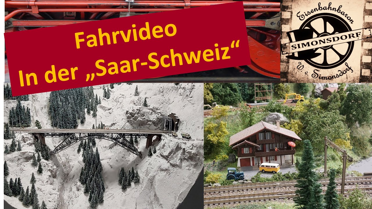 Schweizer Modellbahn im Saarland 14qm Anlage in Spur N (1zu160) und wir fahren mal ne Runde...