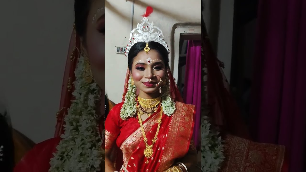 কেমন লাগছে আমার মিস্টি রিয়েল ব্রাইড কে....@topfans #realbride2025 #makeup#makeupking#beautyindustry