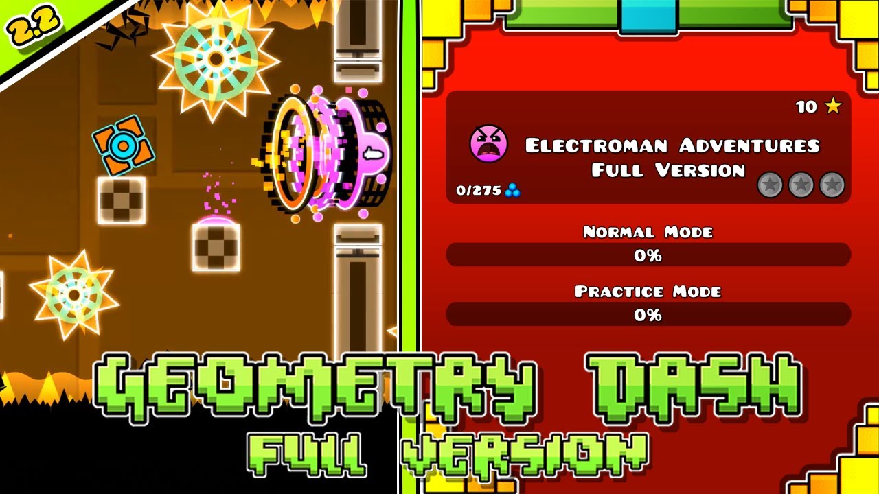 Electroman Adventures Full Version (All Secret Coins) | Geometry Dash Full Version | By DavidYT