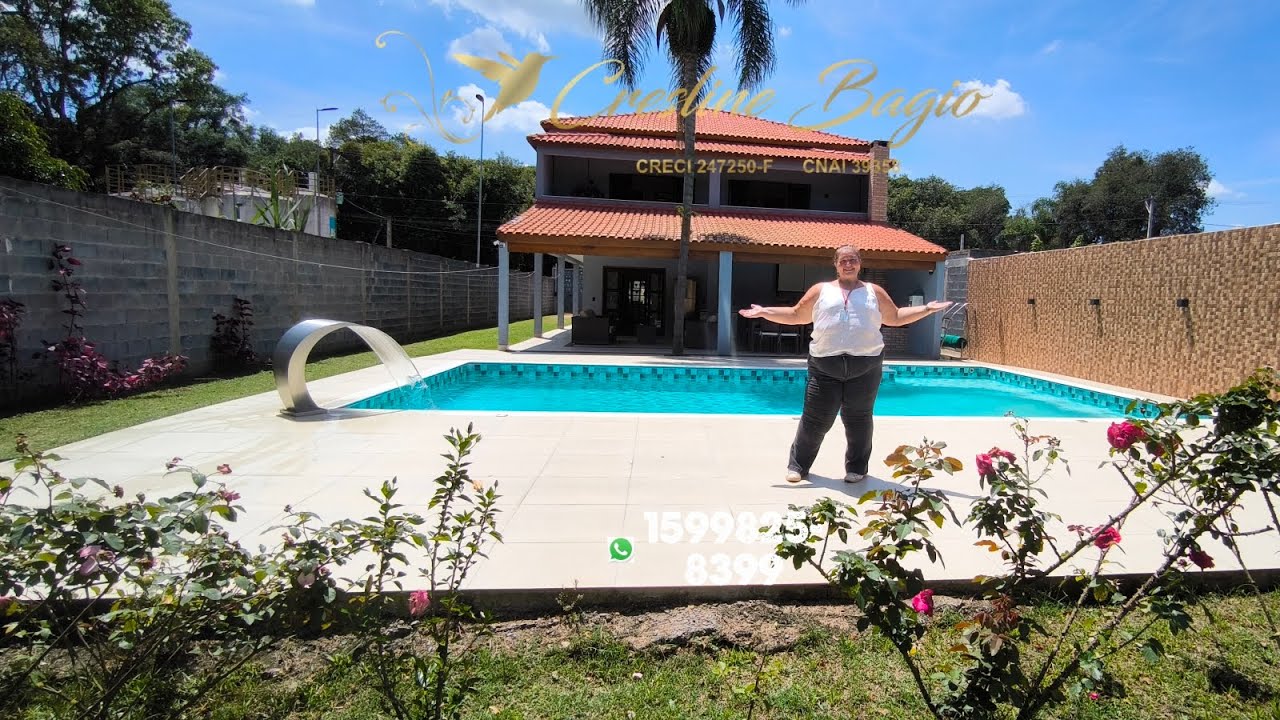CHÁCARA IBIÚNA SP Casa grande, 5 suítes impecáveis, privativa, plana, piscina 5/10 R$1.000.000,00🌳🏡🐓