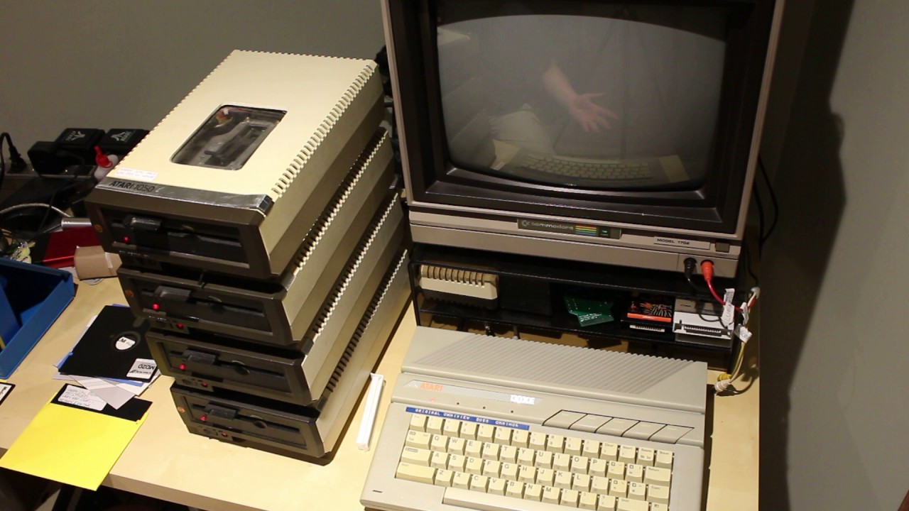 Atari Happy 1050 Four Drive Duplication Station!