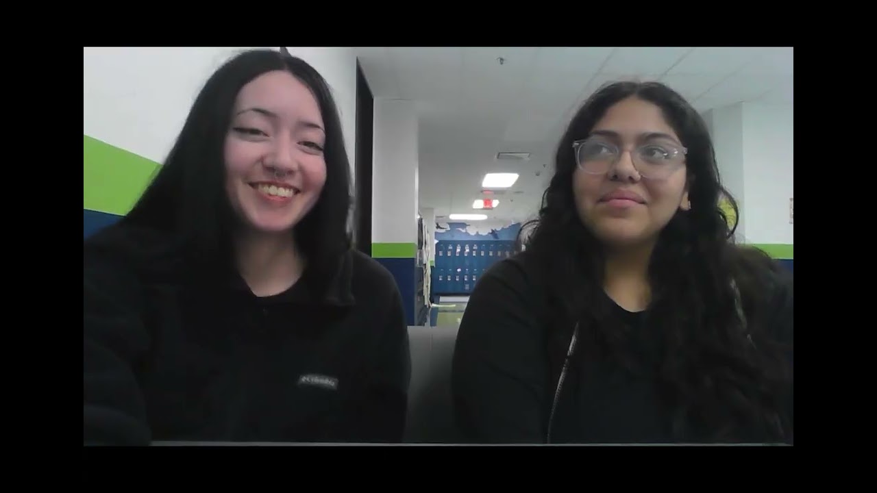 Me and Adaliz doing our project for Ap Lang 