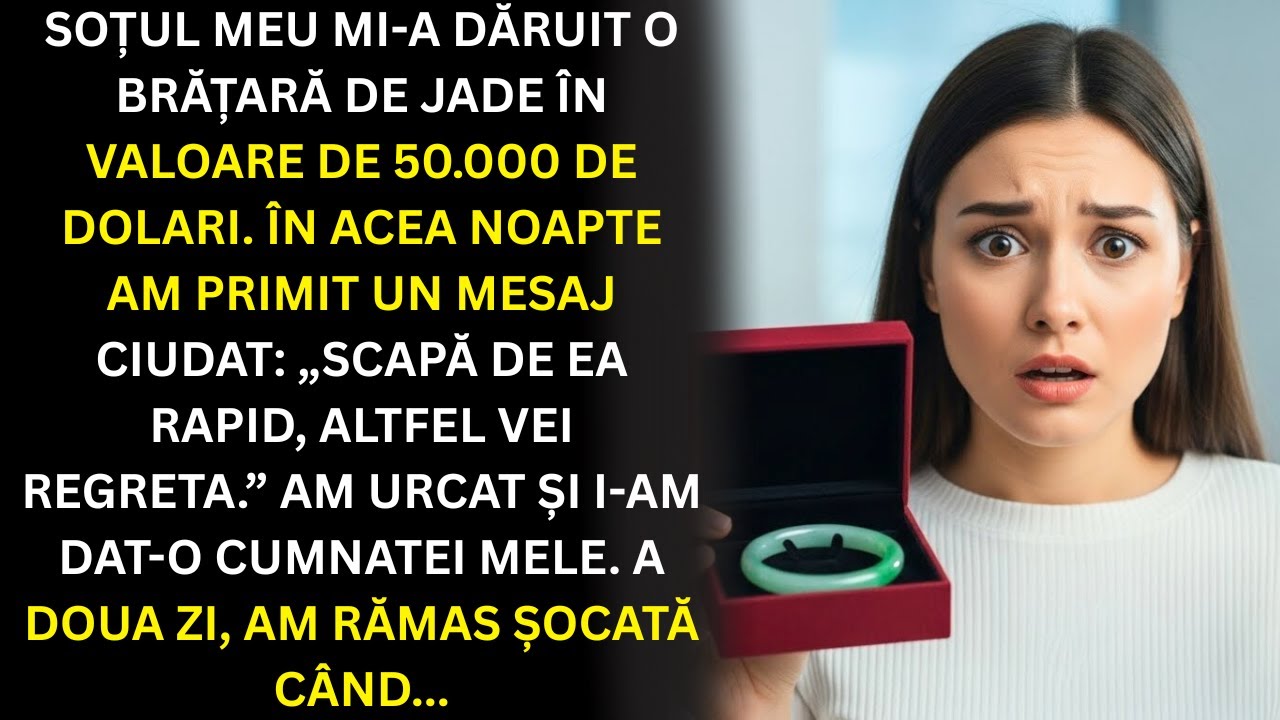 Soțul mi a dat o brățară de jad de 50 000$ 📿 Apoi am primit un mesaj ciudat 😱
